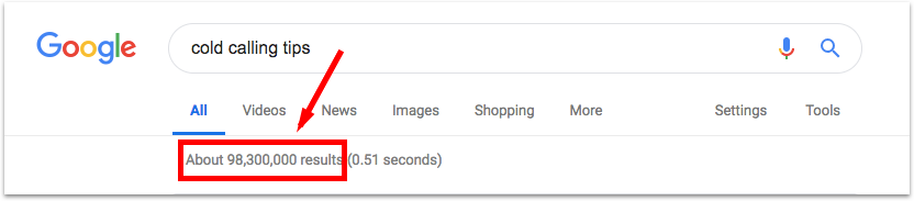 Cold calling google search