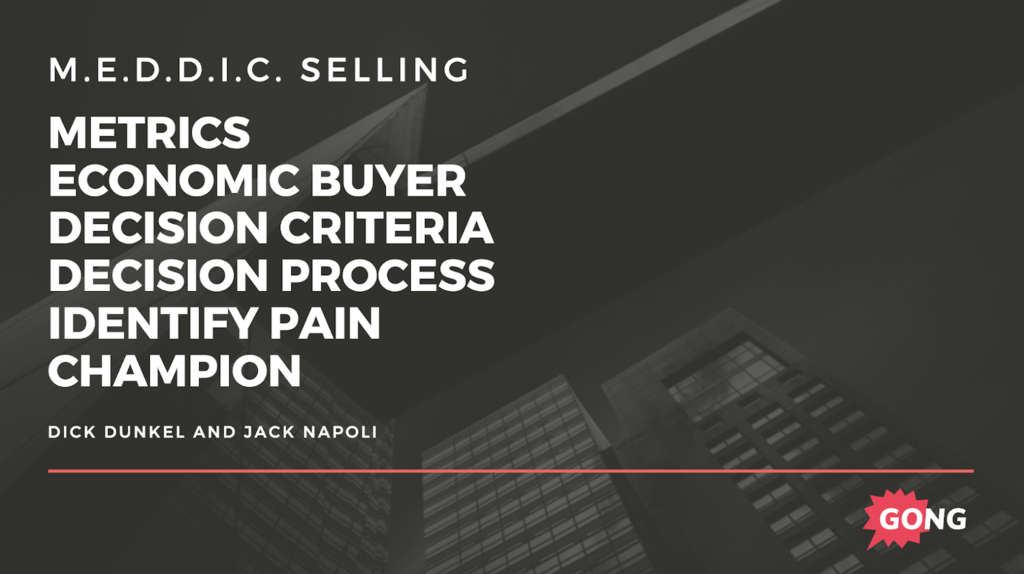 The MEDDIC sales methodology