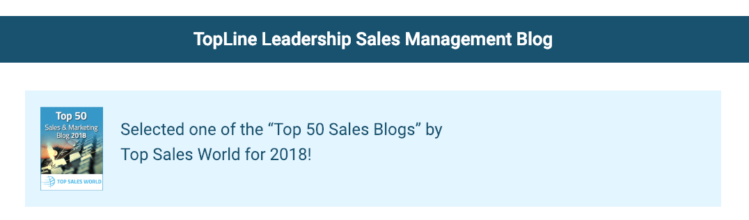 est sales blog - Topline Leadership