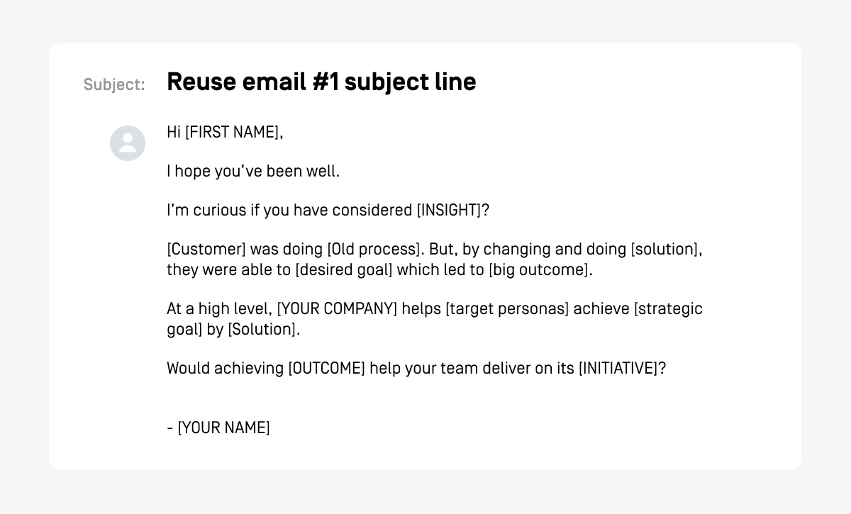 cold email example