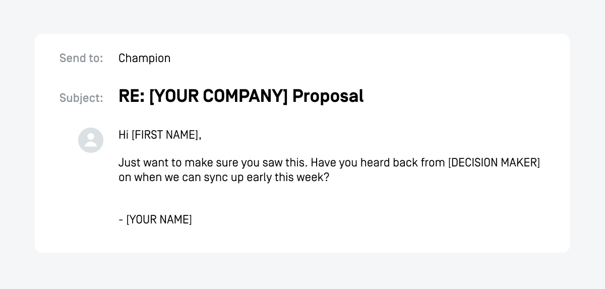 sales proposal email