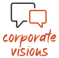 This is a logo for Corporate Visions
