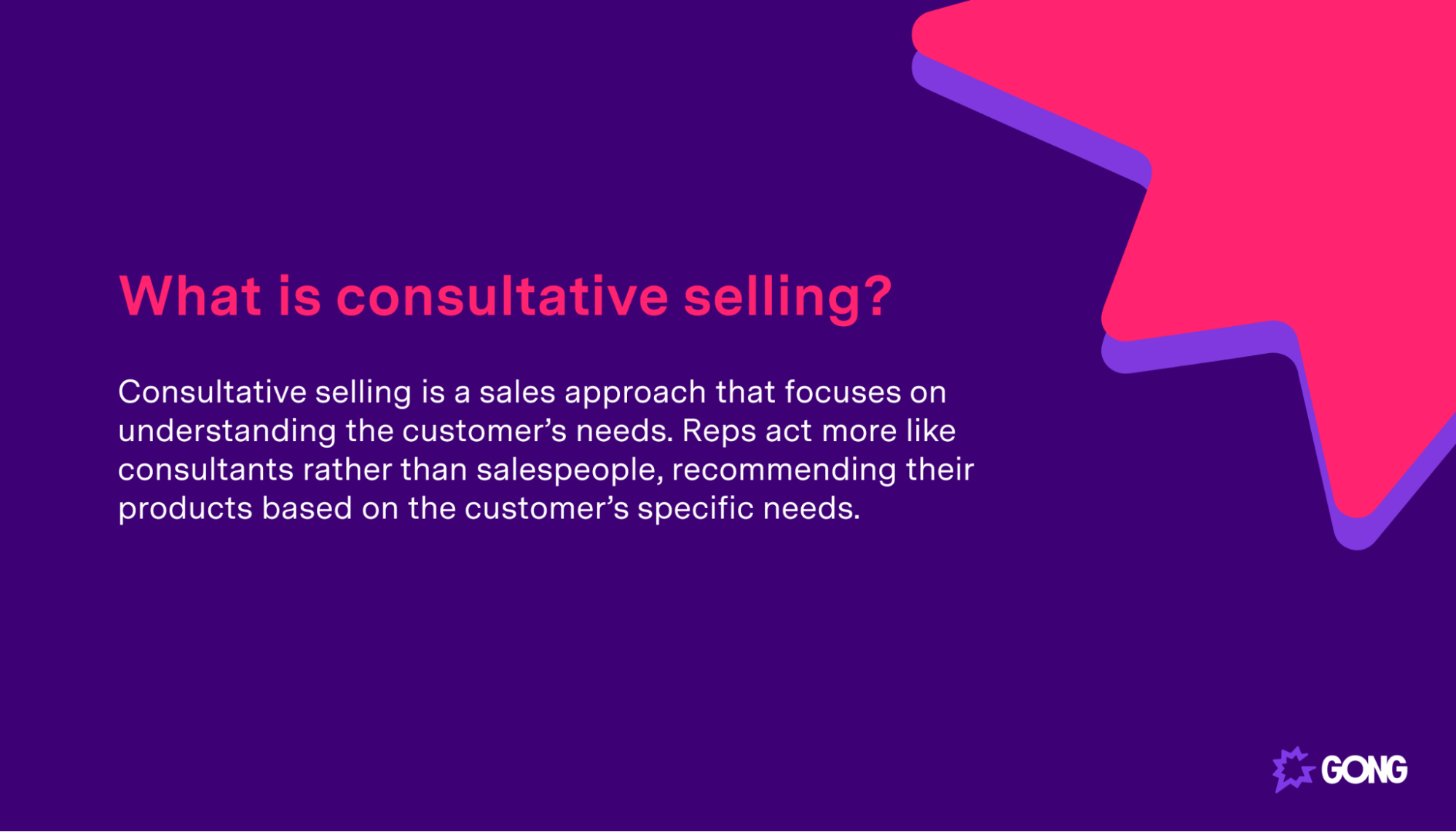 What is consultative selling
