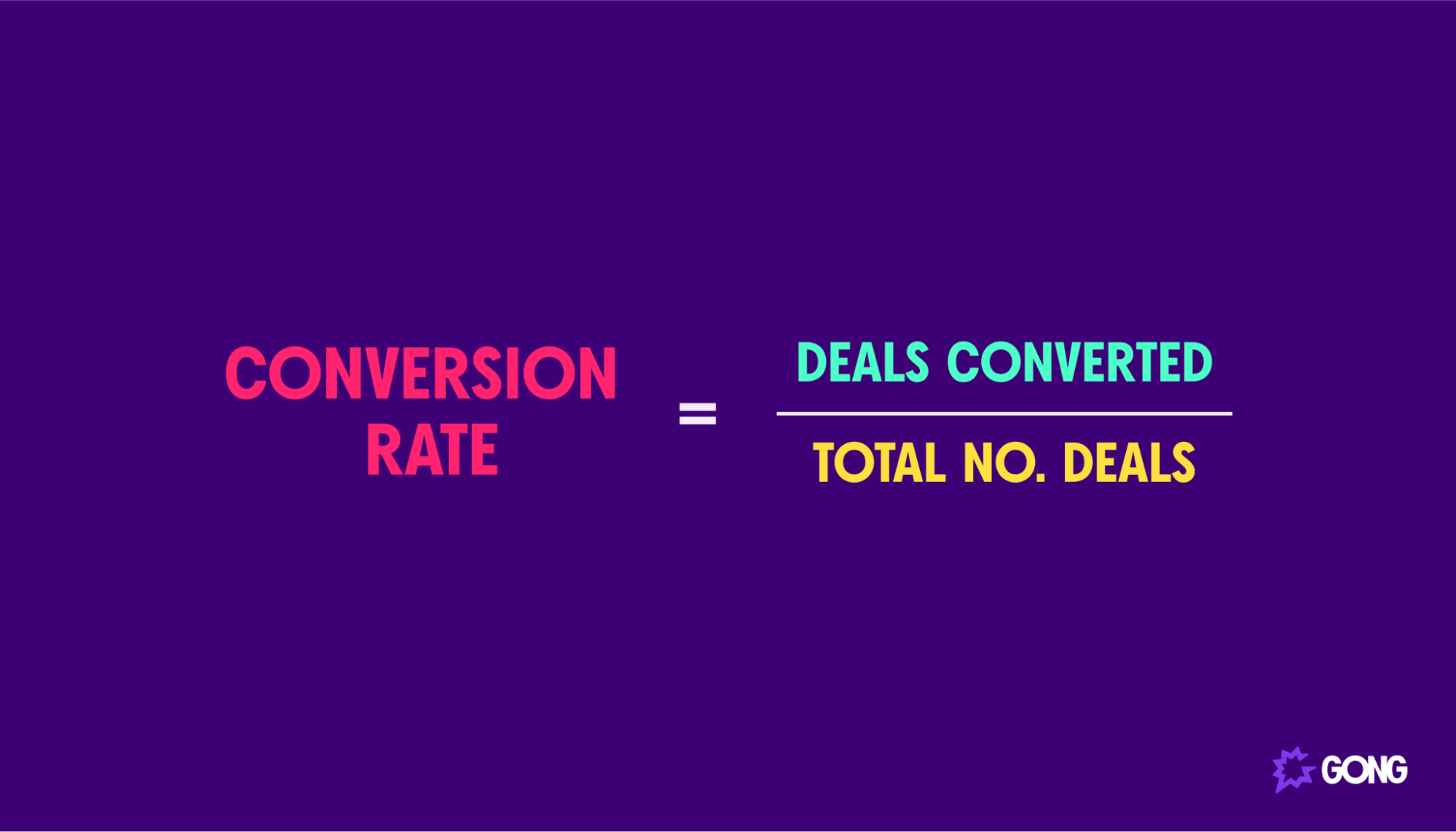 Sales conversion rate calculation