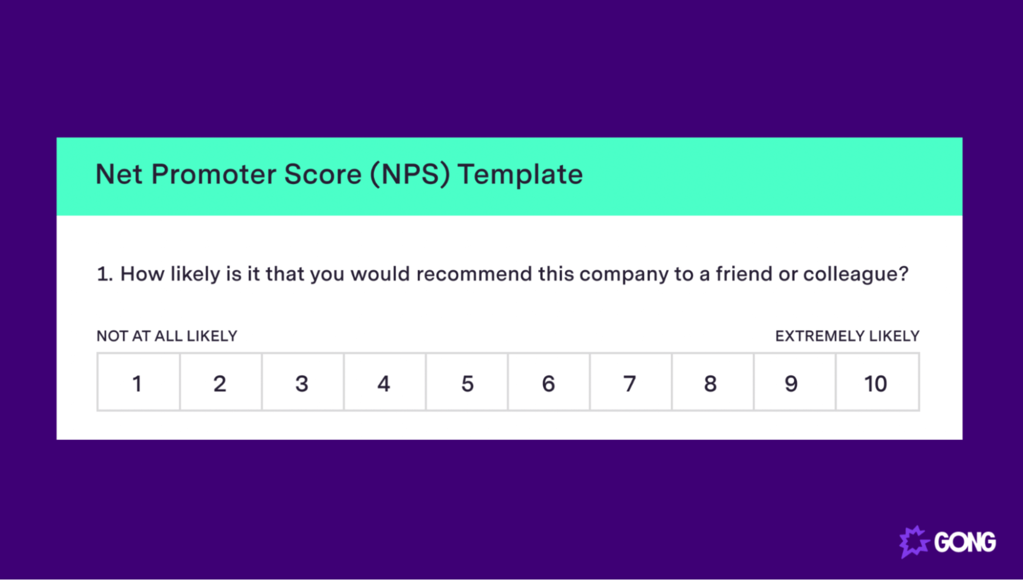 Net promoter score template