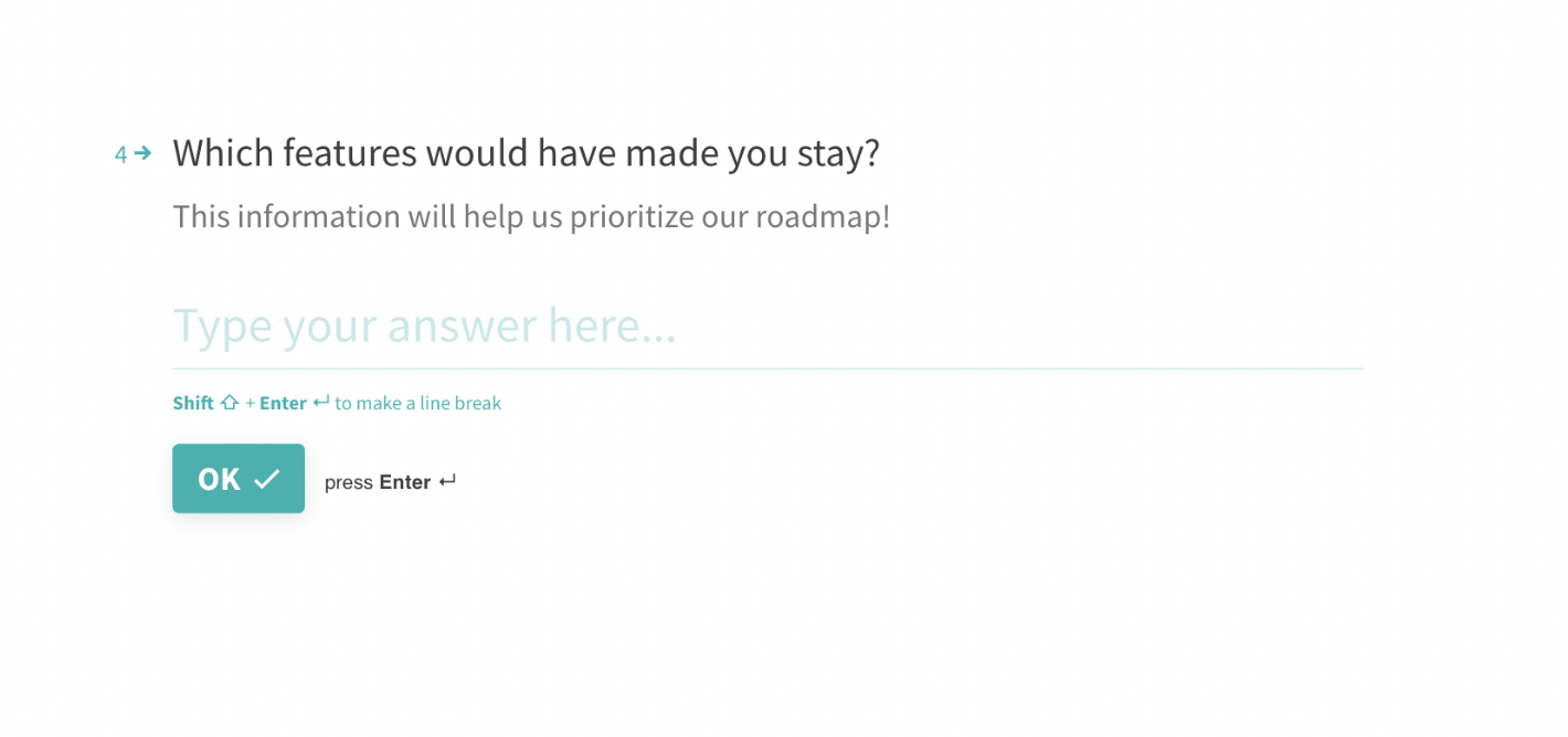 Churn survey for a product roadmap