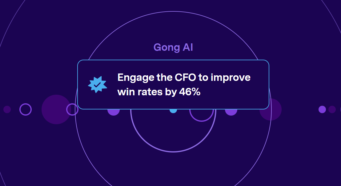 Example of prescriptive analytics from Gong